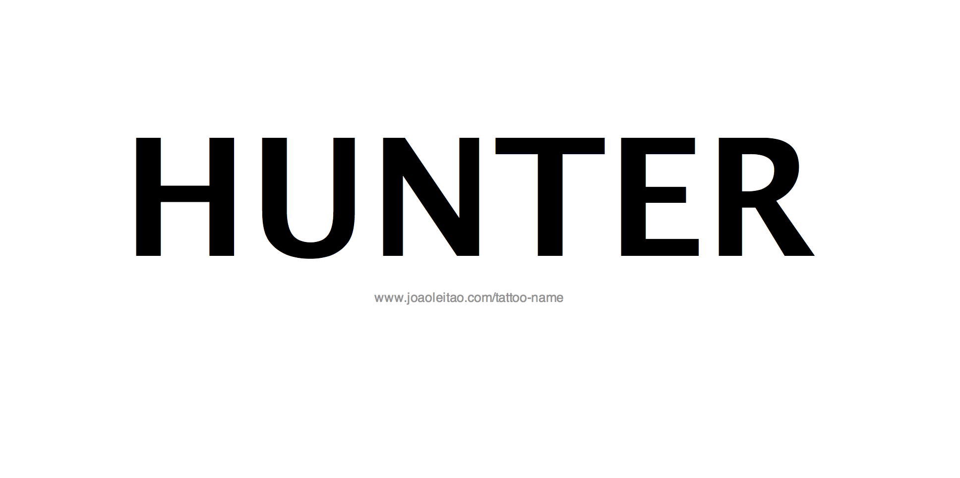 Hunter Name Tattoo Designs